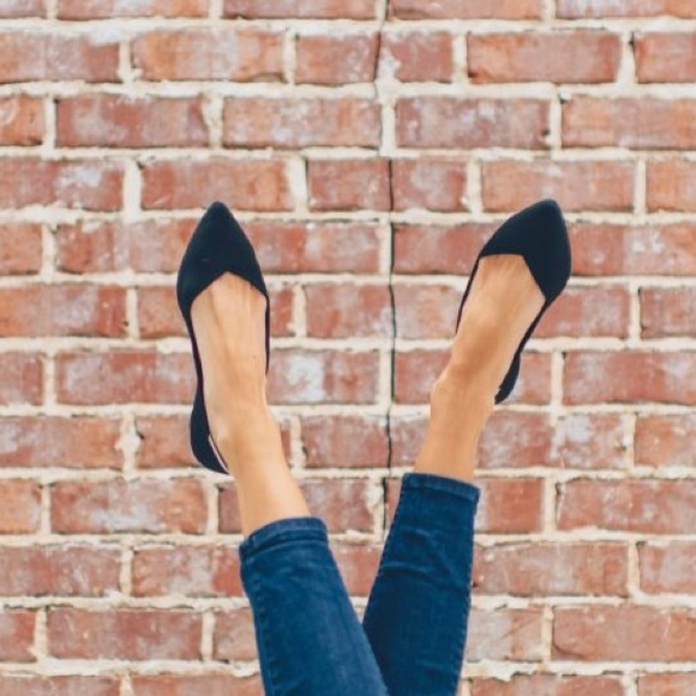 Rothy’s The Point - Black Solid Flats